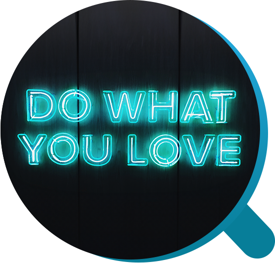 A neon sign that says do what you love.